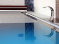 bazen sa preljevom sa gornjim nehrđajućim lemom, lamela za pokrivanje, nehrđajuća dizna